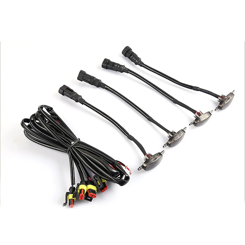 4 unids/set de luz LED para parrilla de coche, parrilla para vehículo todoterreno, rejilla de luz amarilla pequeña, luz Universal para camioneta Raptor - imagen 3