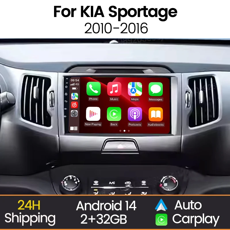 Autoradio Android MEKEDE 2DIN con CarPlay inalámbrico para KIA Sportage 2010-2016