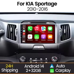 Autoradio Android MEKEDE 2DIN con CarPlay inalámbrico para KIA Sportage 2010-2016