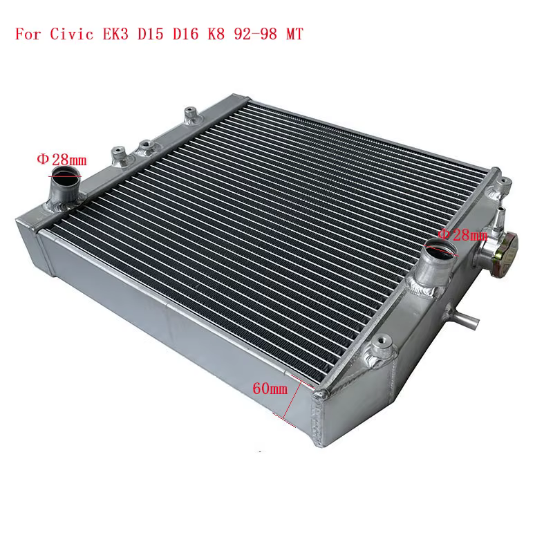 Radiador de aluminio de 3 filas para Honda Civic