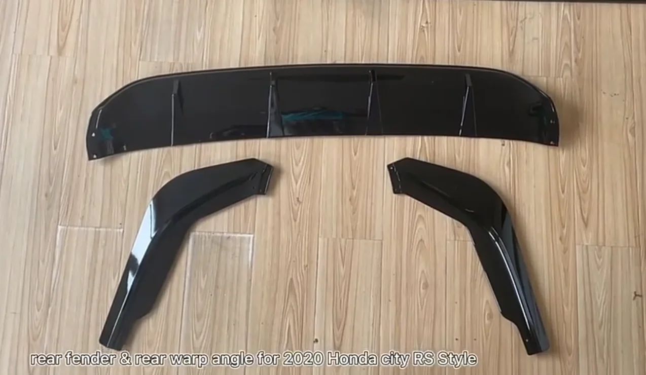 Alerón trasero deportivo ABS negro brillante para Honda City RS 2020 - imagen 3