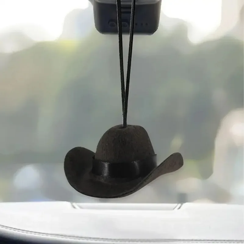 Sombrero vaquero colgante para coche – Adorno interior divertido - imagen 3