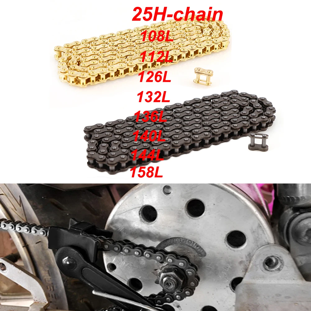 Cadena 25H con eslabón de unión para minimoto y quad 47/49 cc 2T