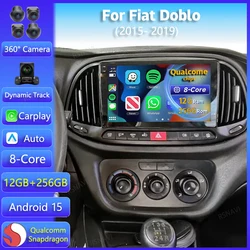 Fiat Doblo Android 15: radio con navegación CarPlay 2015-2019