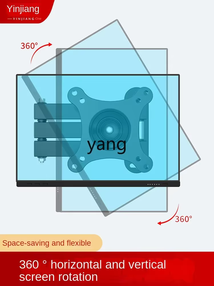YJQ colgador de TV para monitor LCD de ordenador, estante de pared universal retráctil giratorio - imagen 2