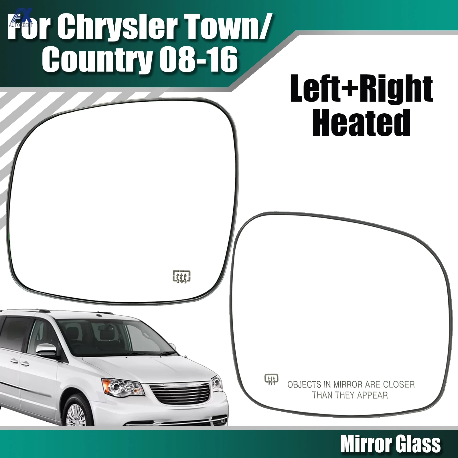 Espejo retrovisor calefactable para Town&Country Grand Caravan y Routan