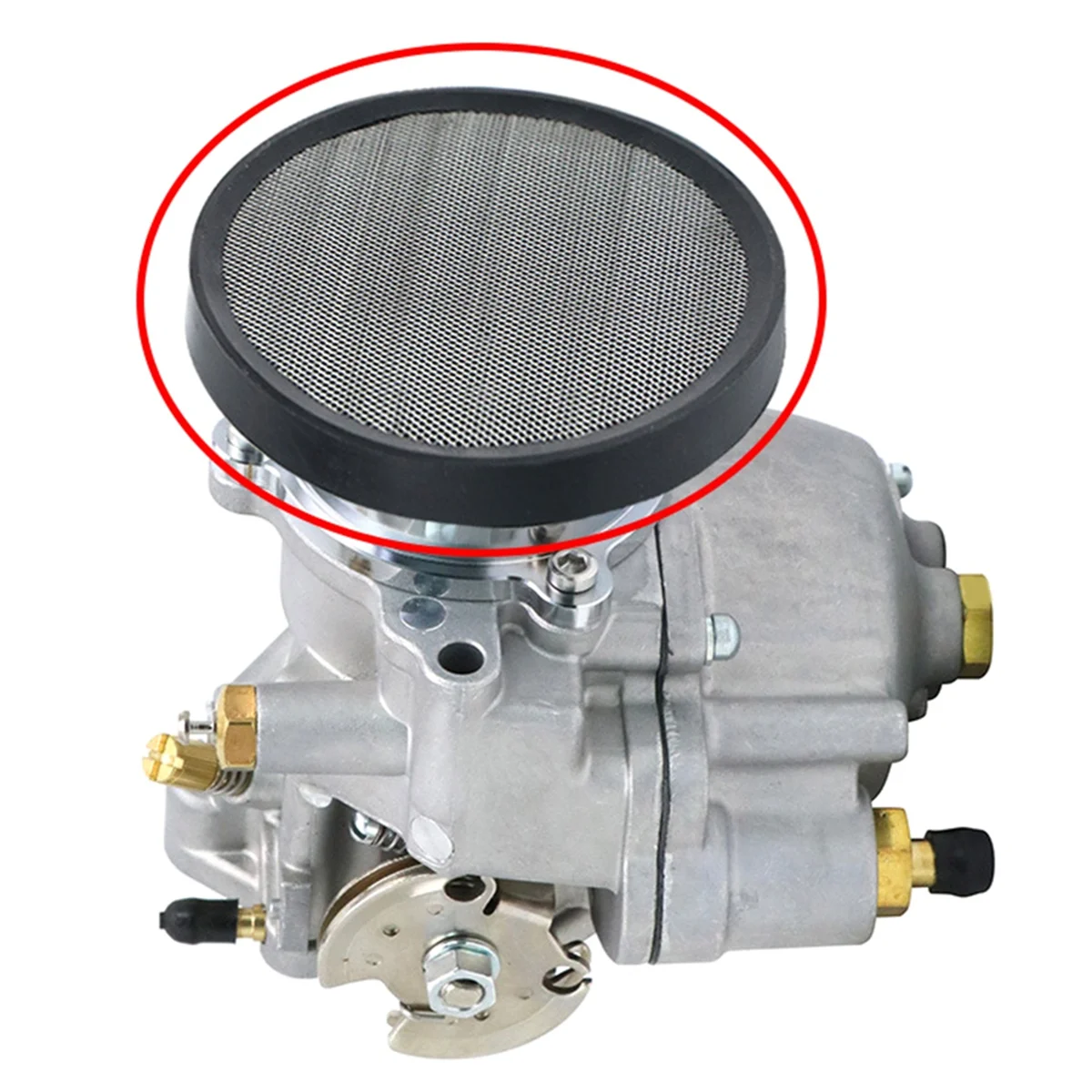 Filtro de aire para carburador de moto con pila de velocidad plateada - imagen 5