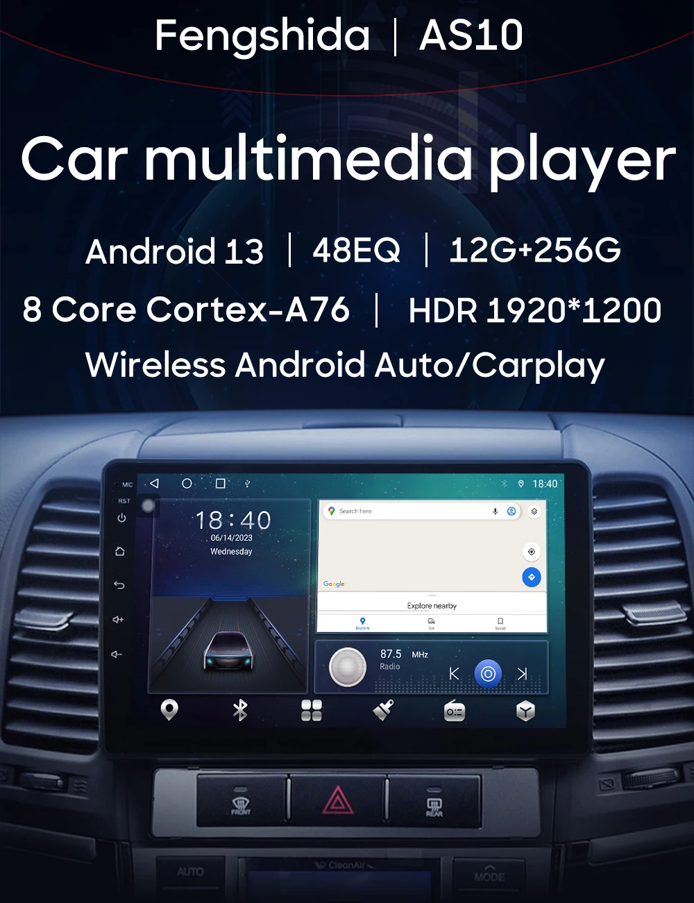 GPS y conectividad 4G WiFi multimedia coche