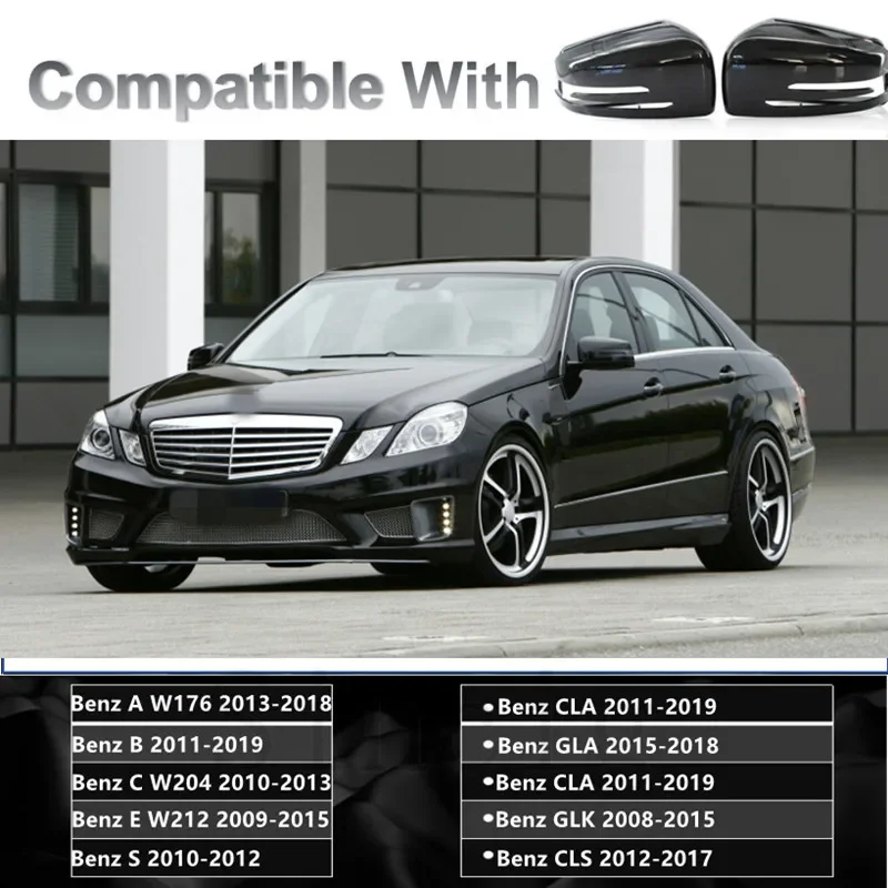 Carcasas de retrovisor de fibra de carbono para Mercedes-Benz W176/W204 - imagen 2