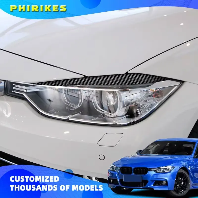 Párpados de faro negro brillo en ABS para BMW Serie 3 F30 (2012-2018)