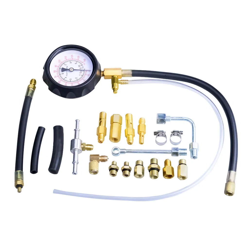 Kit comprobador de presión de combustible con manómetro 0-10 bar