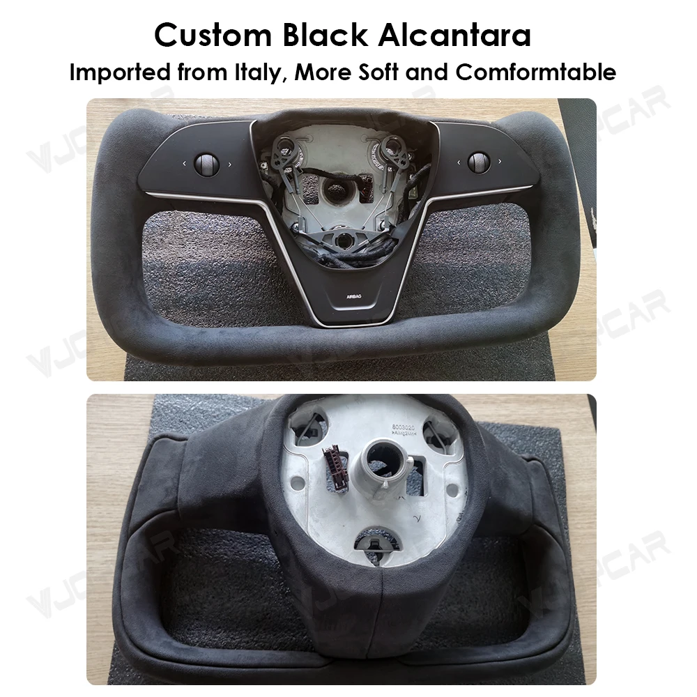 Detalle del acabado y la forma del volante