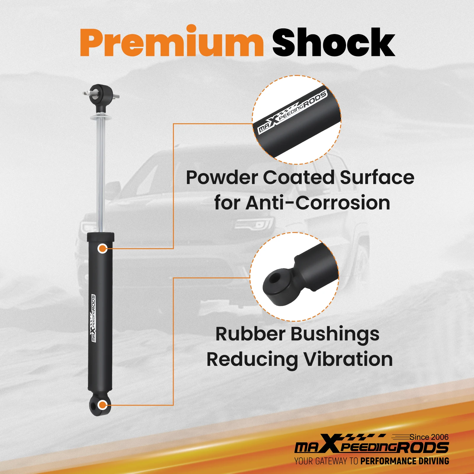 Kit amortiguadores traseros Jeep Cherokee XJ, elevación 0-4 pulgadas - imagen 4
