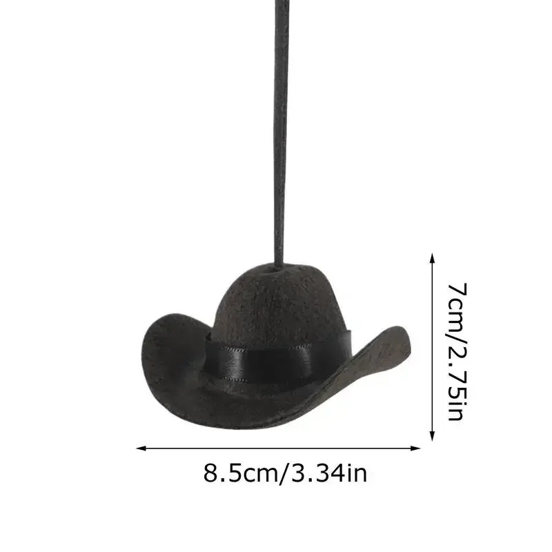 Sombrero vaquero colgante para coche – Adorno interior divertido - imagen 4