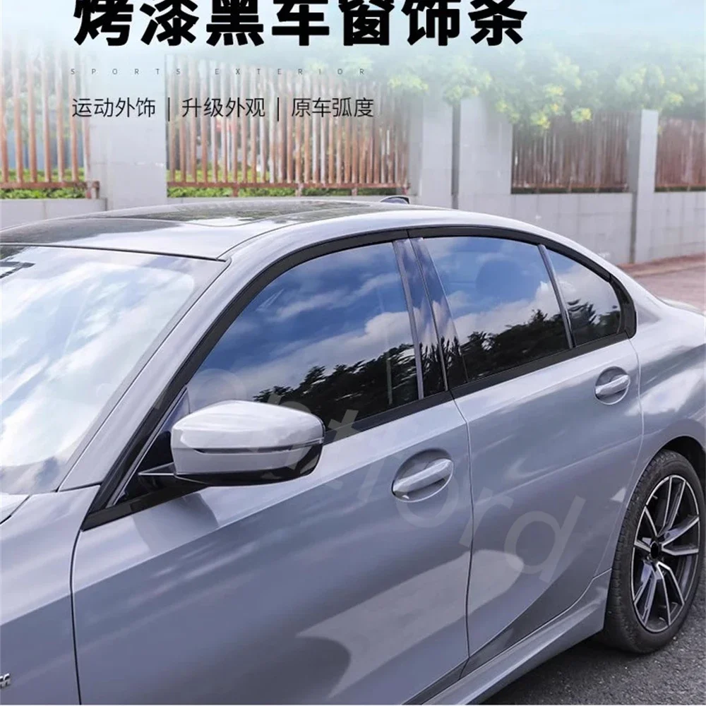 Moldura de ventana en acero negro para BMW 5 F10/G30 - tiras - imagen 3