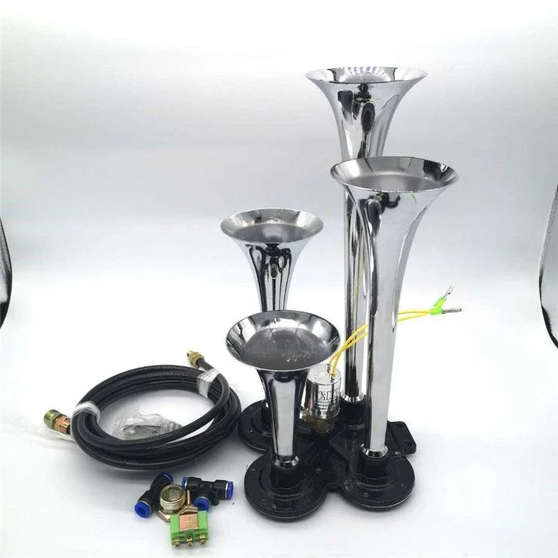 GoodExplosive bocina de aire 4 tubos 12V/24V para camión y barco - imagen 4