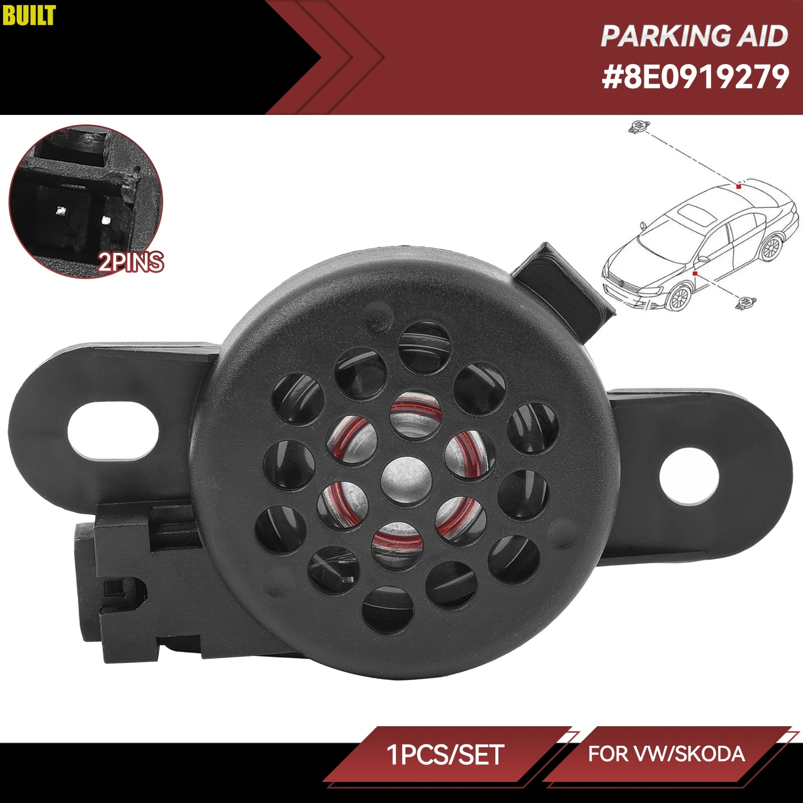 Zumbador PDC 8E0 919 279 para Audi y VW Golf, Jetta y Passat