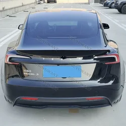 Aleron trasero carbono para Tesla Model 3 2020 en adelante negro