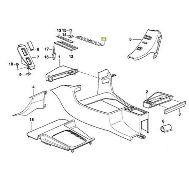 BMW OEM 51161938352 embellecedor palanca cambios E32 E34 automático - imagen 4