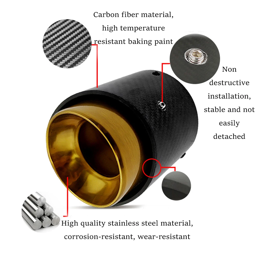 Punta de escape de carbono para MINI Cooper S R55-R61/F54-F60 - imagen 2