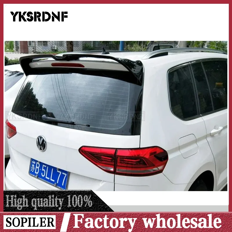 Para VW Touran Spoiler Material ABS de alta calidad alerón trasero de coche sin pintar Color alerón trasero 2016 2017 2018