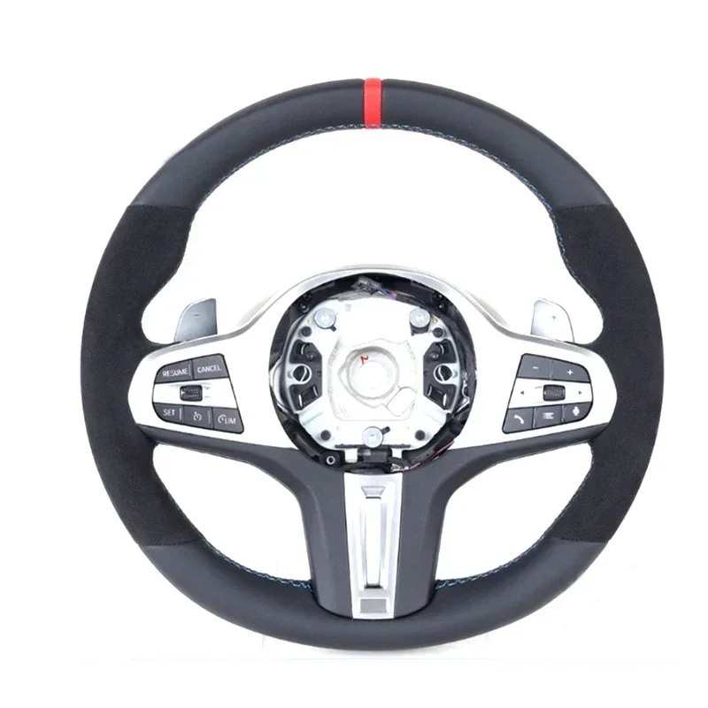 Volante Alcantara de actualización deportiva de coche de reacondicionamiento de alta calidad para BMW serie 5 g31 g30 - imagen 3