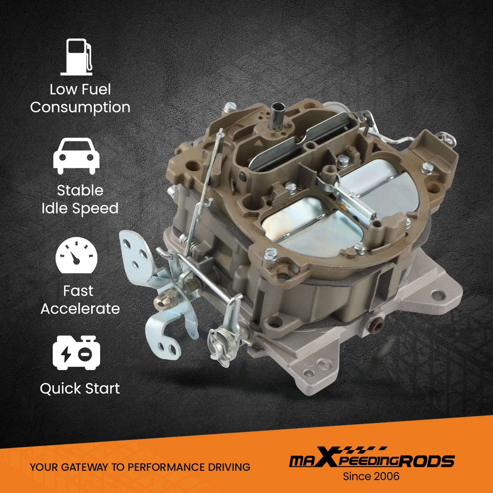 Carburador Carbs Quadrajet 4MV 4 barriles para motores Chevrolet 327 350 427 454 - imagen 3