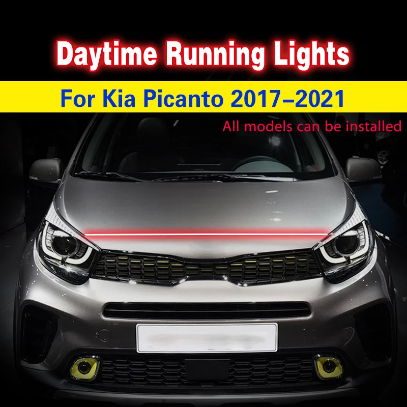 Luz diurna LED para Kia Picanto 2017-2021 en paragolpes delanteros
