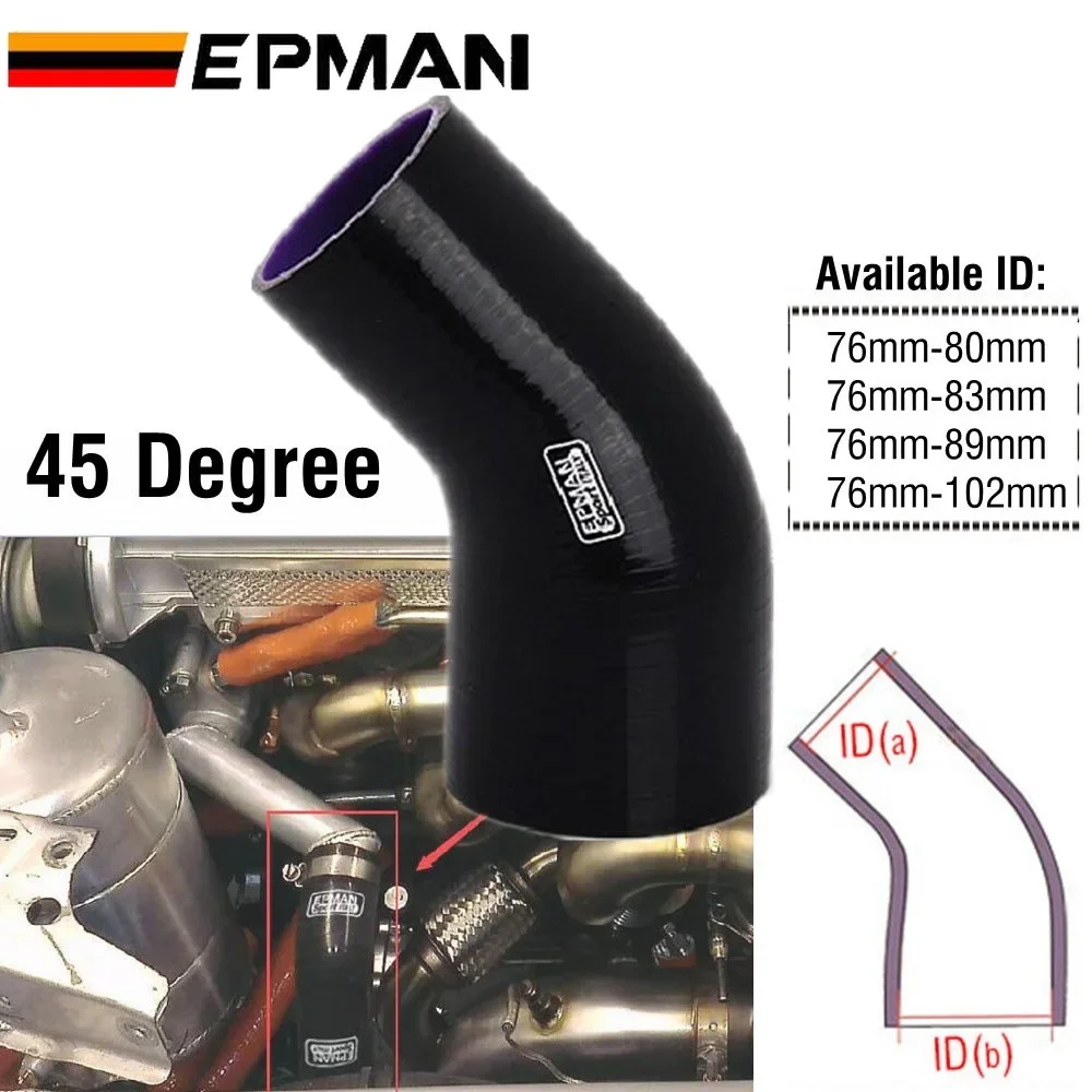 EPMAN Manguito reductor de silicona 45° para BMW E36 325/328/M3