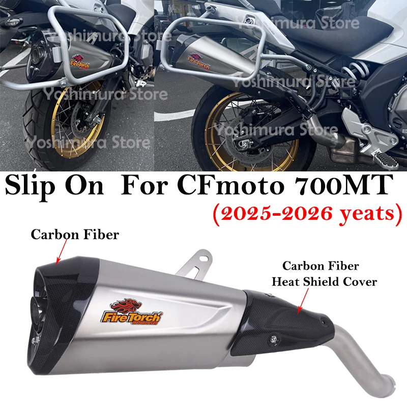 Escape Slip-on CFMoto 700MT 2025-2026 DB Killer fibra de carbono
