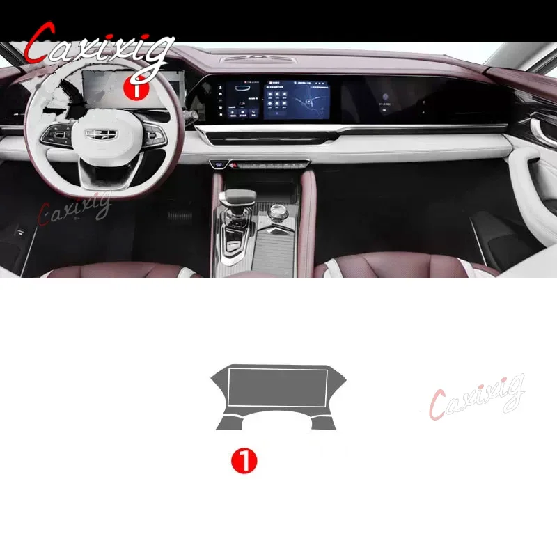 Para Geely Monjaro KX11 Xingyue L 2021 2022 2023 consola central Interior de coche película protectora transparente de TPU reparación antiarañazos - imagen 3