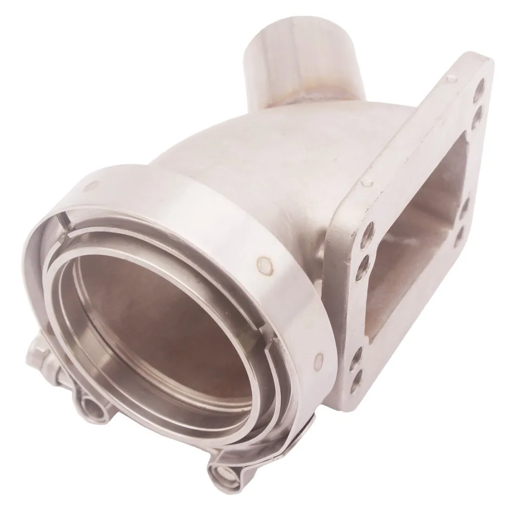 Brida Codo Adaptador Turbo T3/T4 2.5" 63mm con Abrazadera WG Fundido - imagen 2