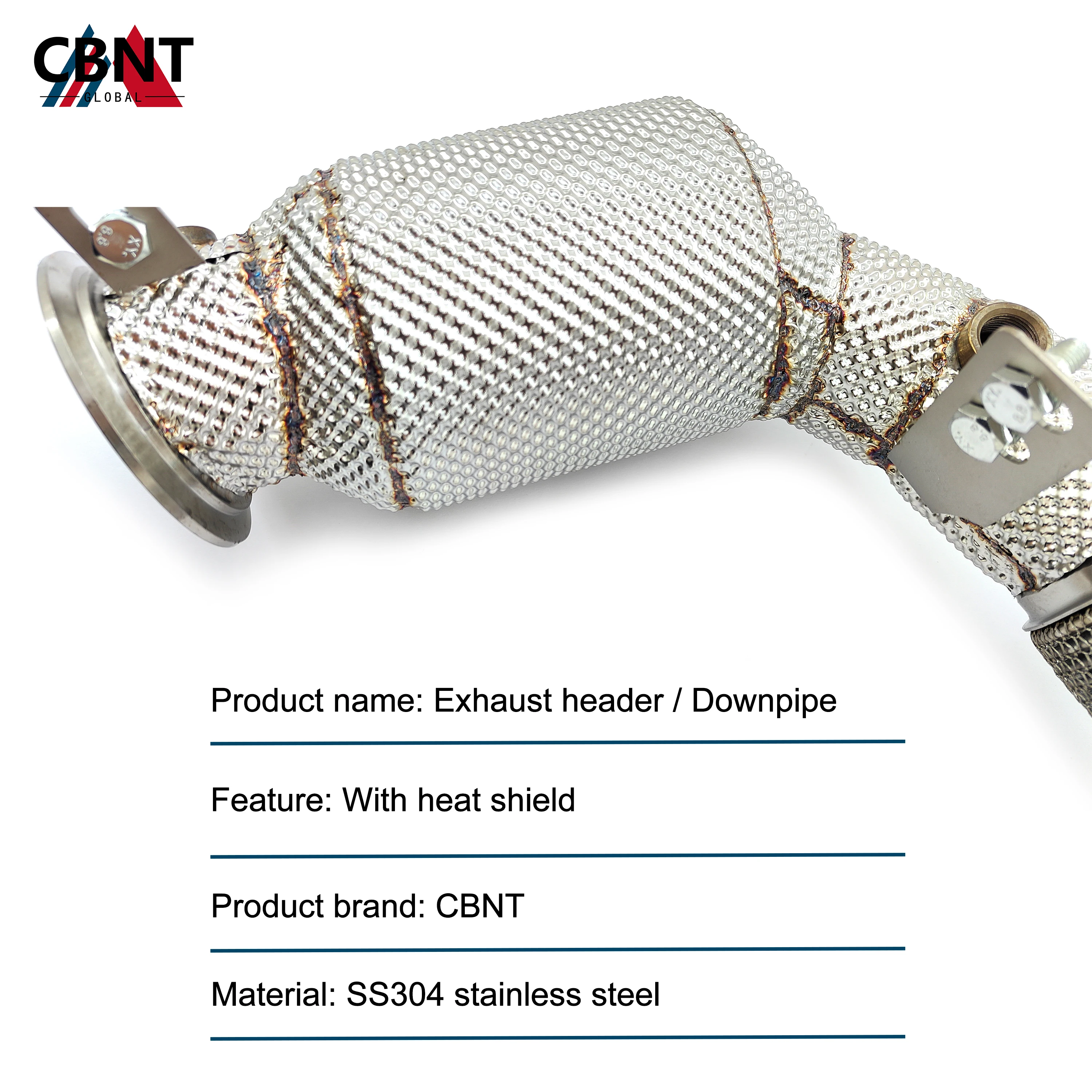 Downpipe CBNT con 3 catalizadores para BMW M5 G90/G99 S68 - imagen 2