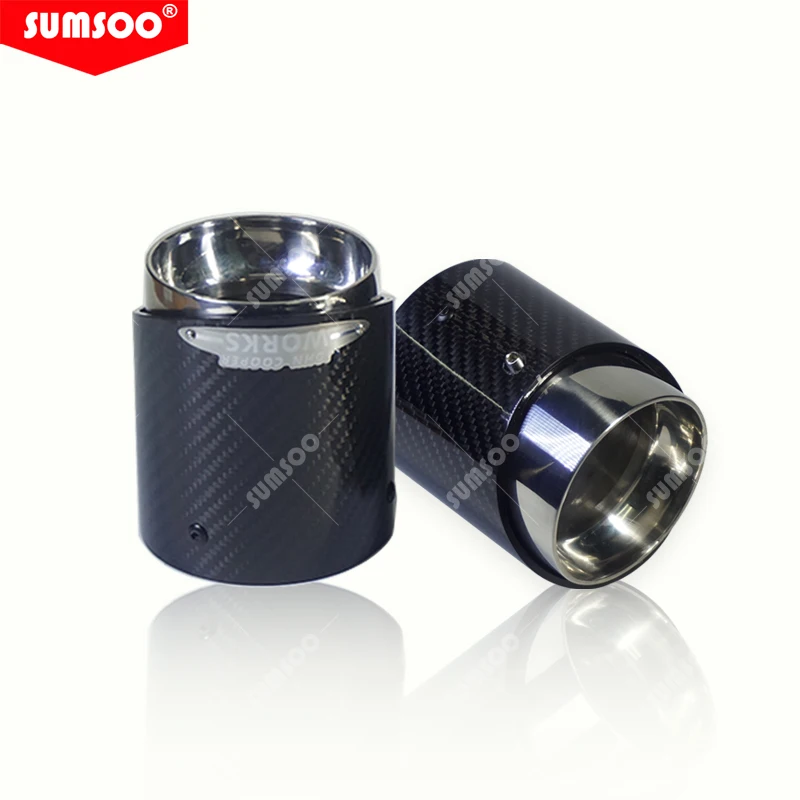 SUMSOO Punta de escape de carbono negro para MINI Cooper R55-R61 - imagen 5