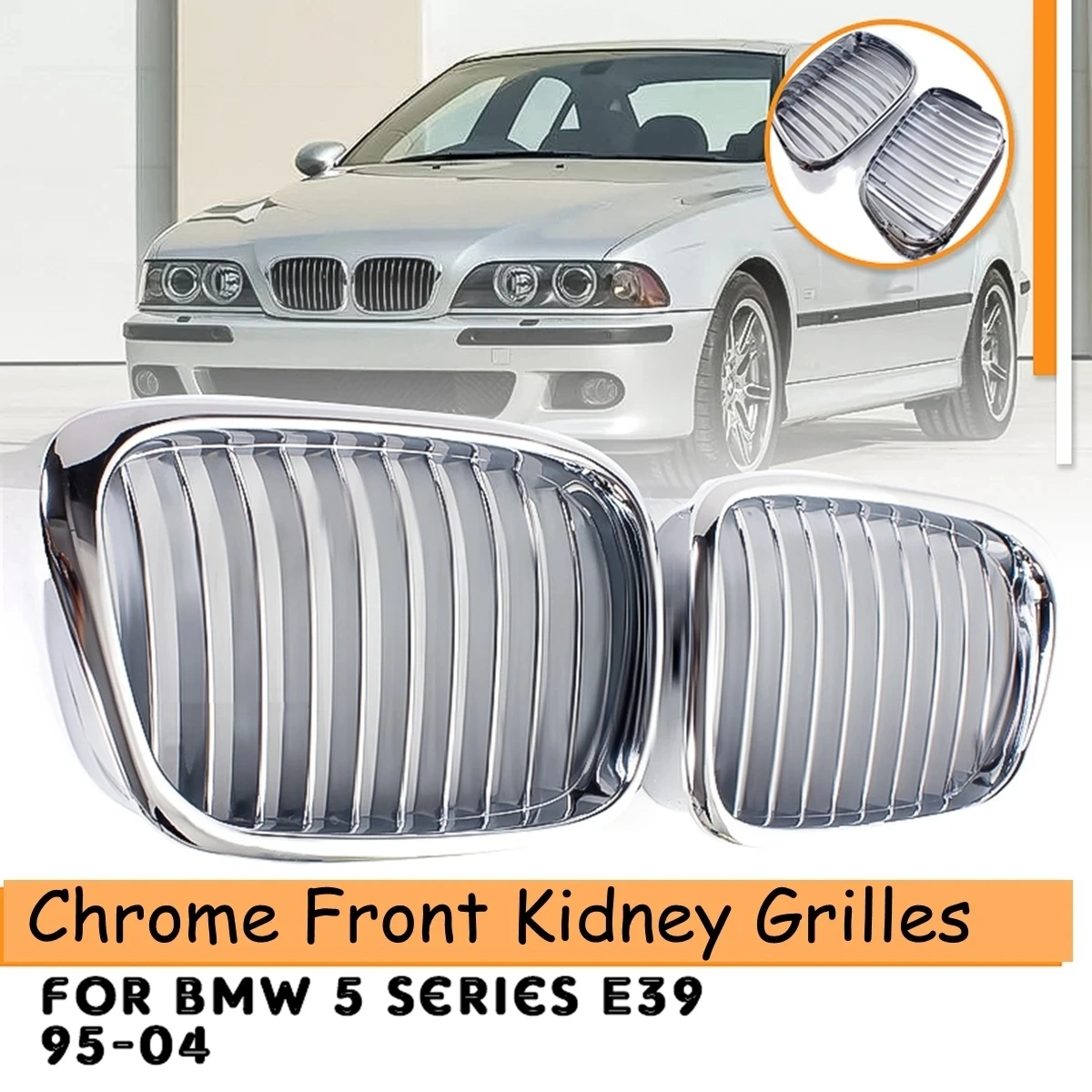 Parrilla de riñón cromada para BMW Serie 5 E39 1995-2003