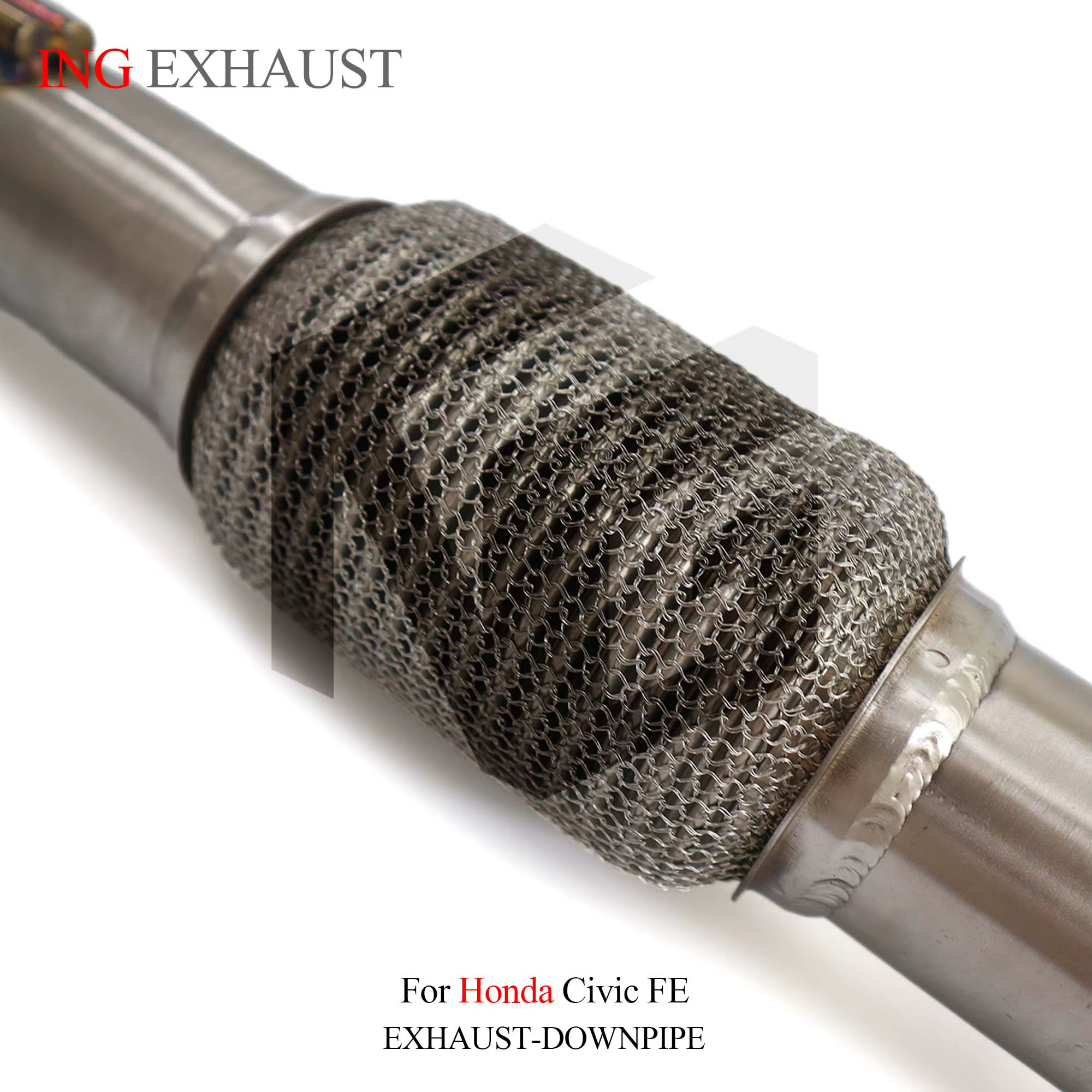 Tubo frontal ING instalado en Honda Civic FE