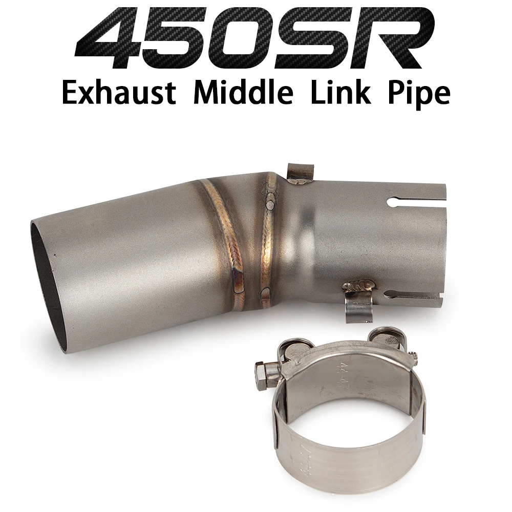 Kit escape inoxidable CFMOTO 450SR – tubo medio 51mm