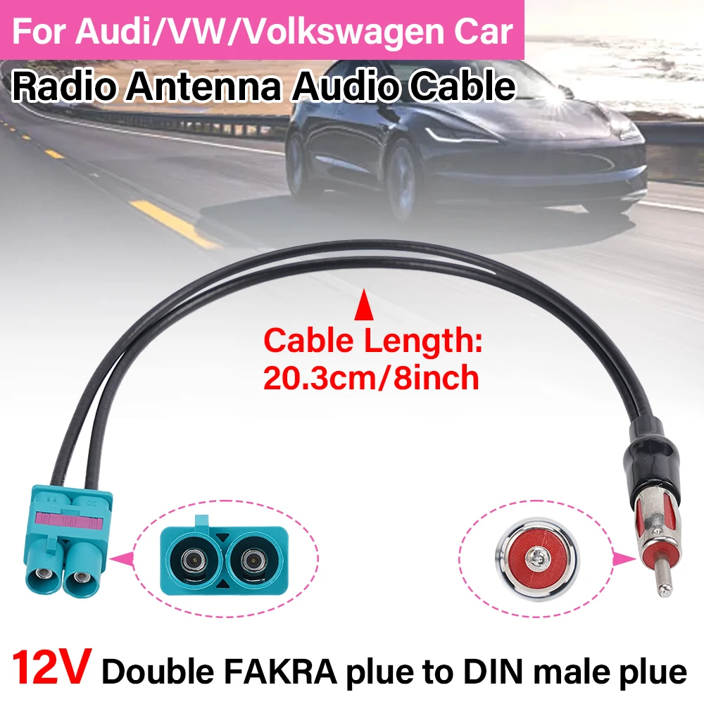 Adaptador de antena doble Fakra a DIN macho para Audi y VW - imagen 2