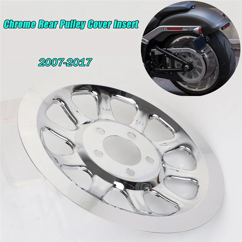 Cubierta polea trasera AB56-Chrome – Harley Softail FLSTN FXSTC - imagen 5