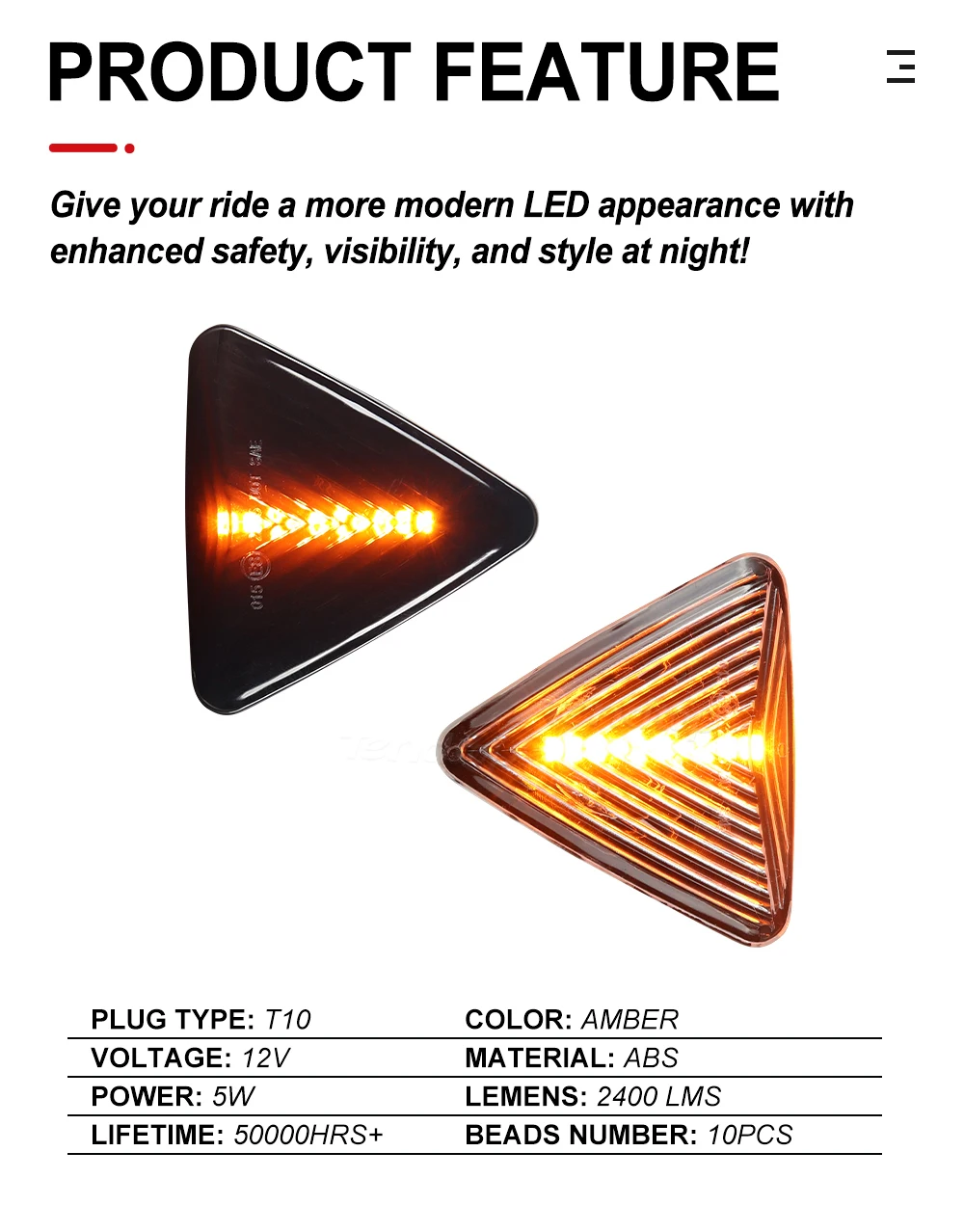 Conector de alimentación de la luz LED lateral Tendtop