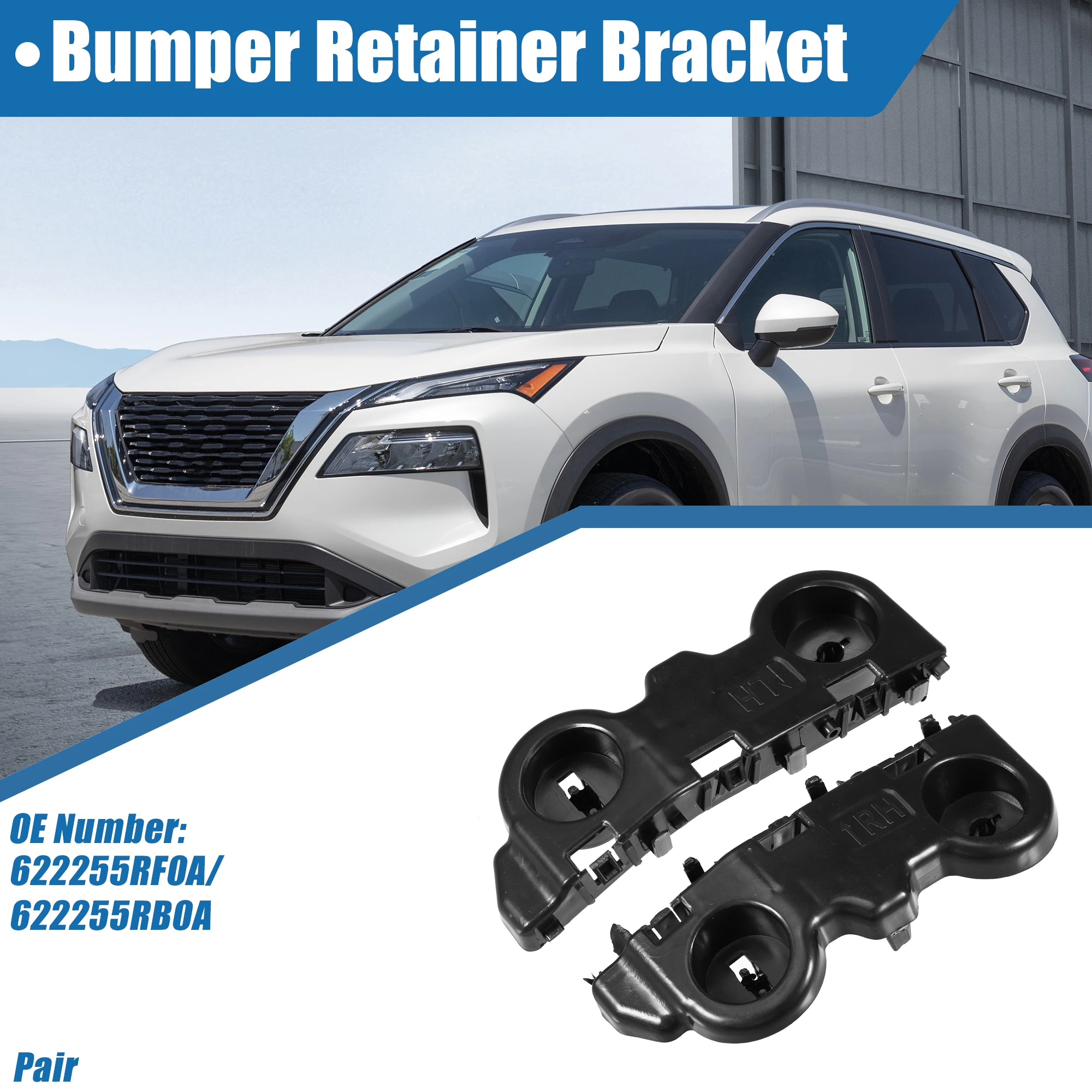 X Autohaux 622245RF0A – Soporte parachoques delantero Nissan Kicks