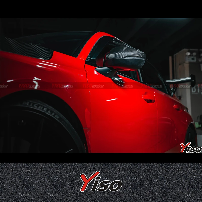Retrovisor estilo Mugen de fibra de carbono para Civic Type R FL5 - imagen 4