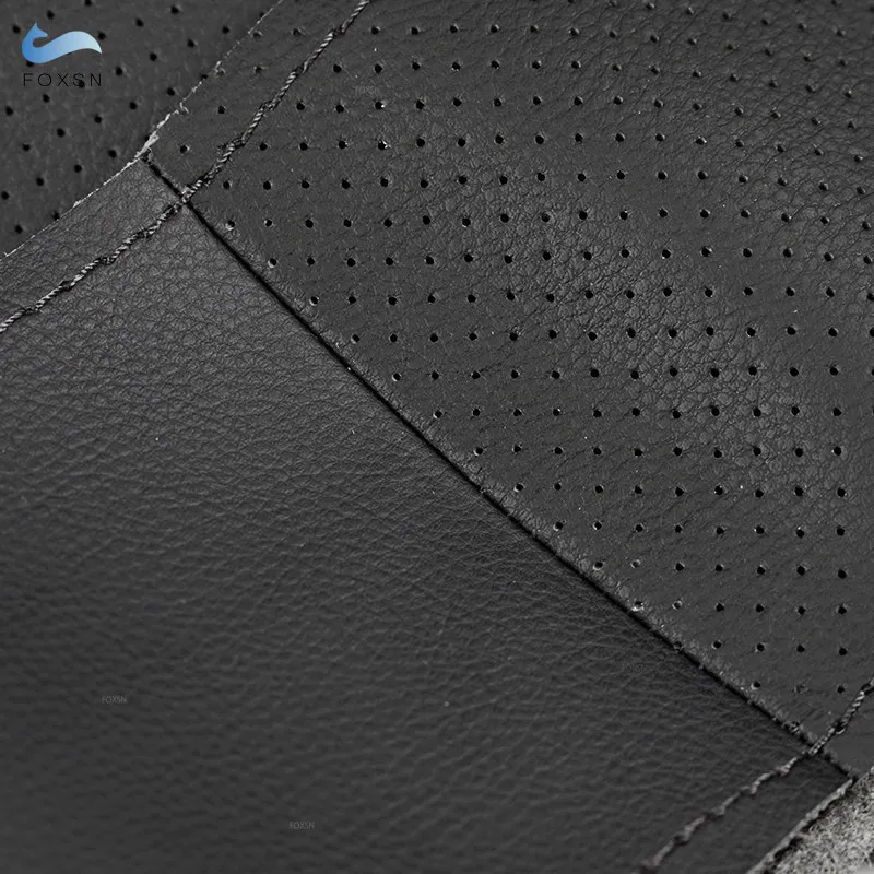 Protector trenzado volante microfibra perforada negra BMW F10 520i 528i - imagen 3