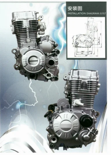 Vista frontal del conjunto de motor