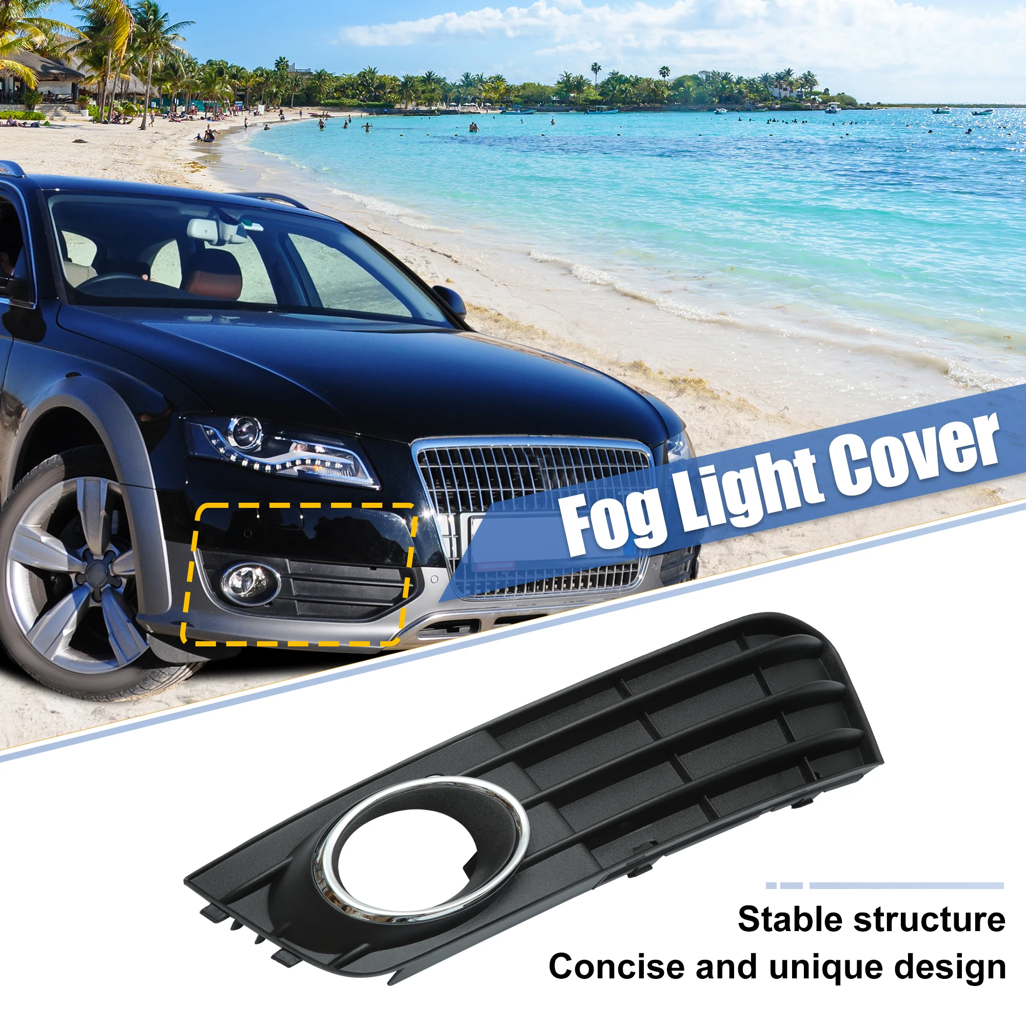 X Autohaux 8KD 807 681 01C 8KD 807 682 01C cubierta de rejilla de luz antiniebla delantera izquierda del lado derecho del conductor para Audi A4 09-12 - imagen 2