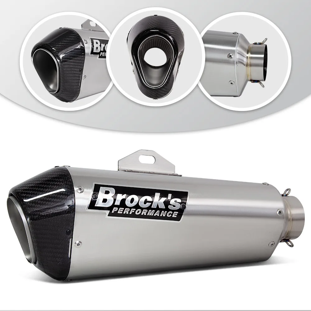 Brocks CT Silenciador universal 60 mm con DB Killer para moto - imagen 3