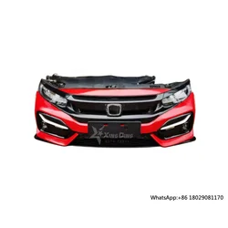 Los faros delanteros LED de alta calidad más populares para HONDA Civic, parachoques delantero completo con kit de carrocería de rejilla