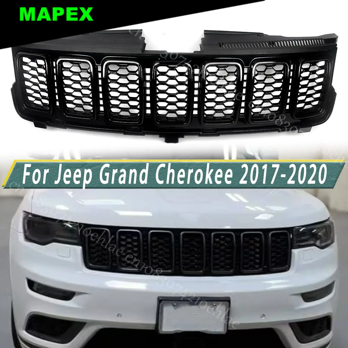 Parachoques delantero negro rejilla Jeep Grand Cherokee 2017-2020
