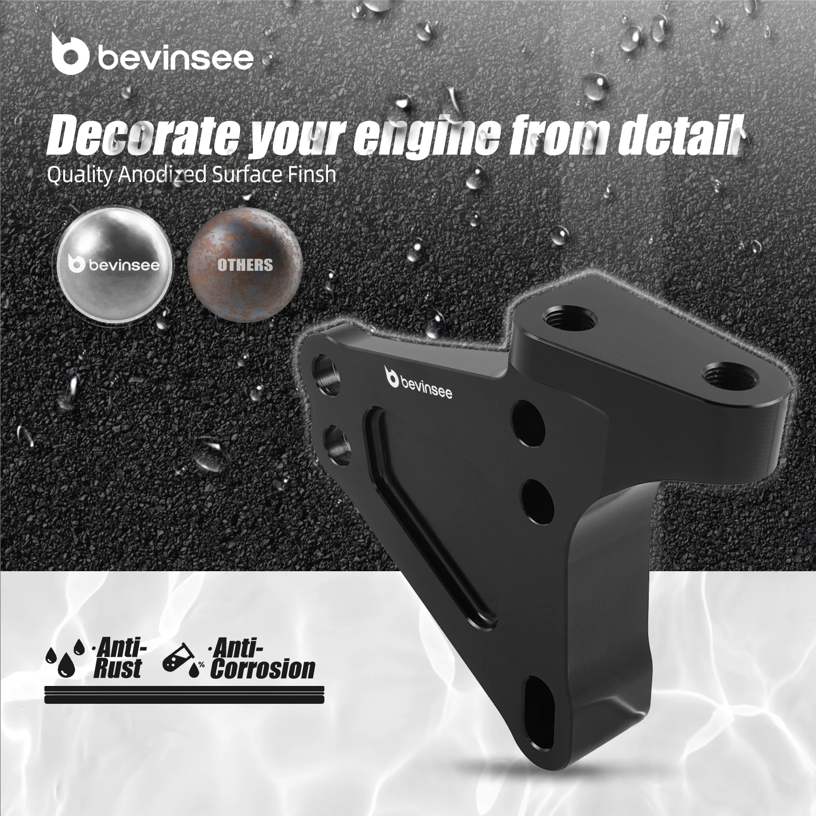 BEVINSEE Kit de soportes de motor de aluminio para Honda Civic Si/CR-V - imagen 4