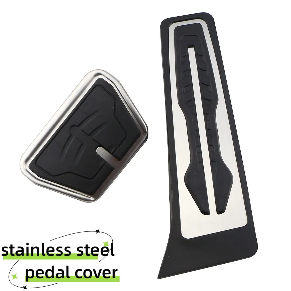 Pedal de coche de acero inoxidable LHD para BMW X5 X6 F15 F16 E70 E71 E72 2008 - 2018 cubierta de reposapiés de freno de Gas acelerador - imagen 4